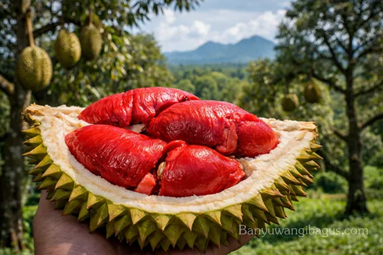durian merah banyuwangi, durian merah, buah durian merah,: Khasiat Kesehatan Buah Durian Merah yang Jarang Diketahui