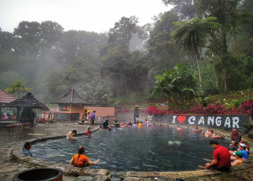 pemandian air panas tamansari licin, air panas tamansari